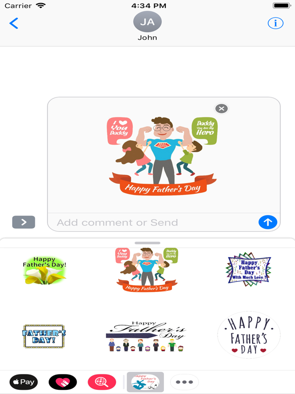 Happy Fathers Day Stickers2018 iPad screenshot