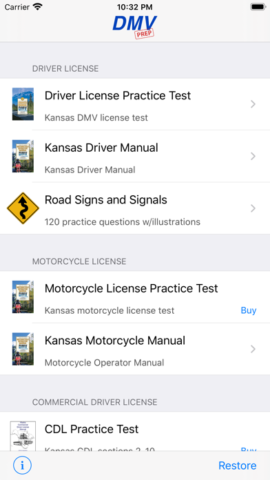 Kansas DMV Test Prep Screenshot