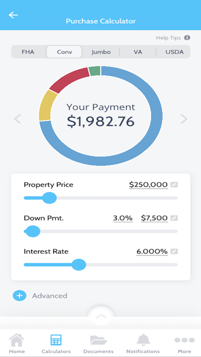 Vue Mortgage Screenshot
