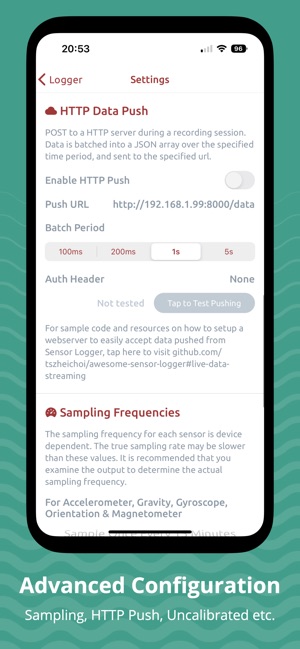 HTTP Push Data Sensor