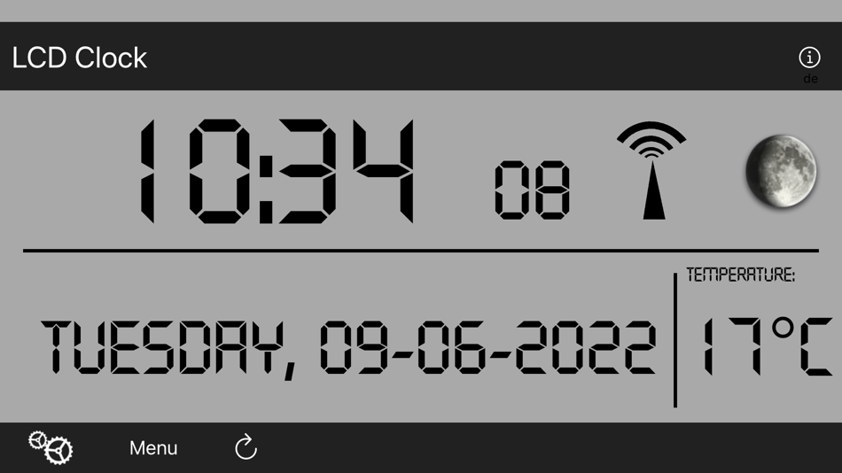 #1. LCD-Clock (iOS) 由: Kai Bruchmann