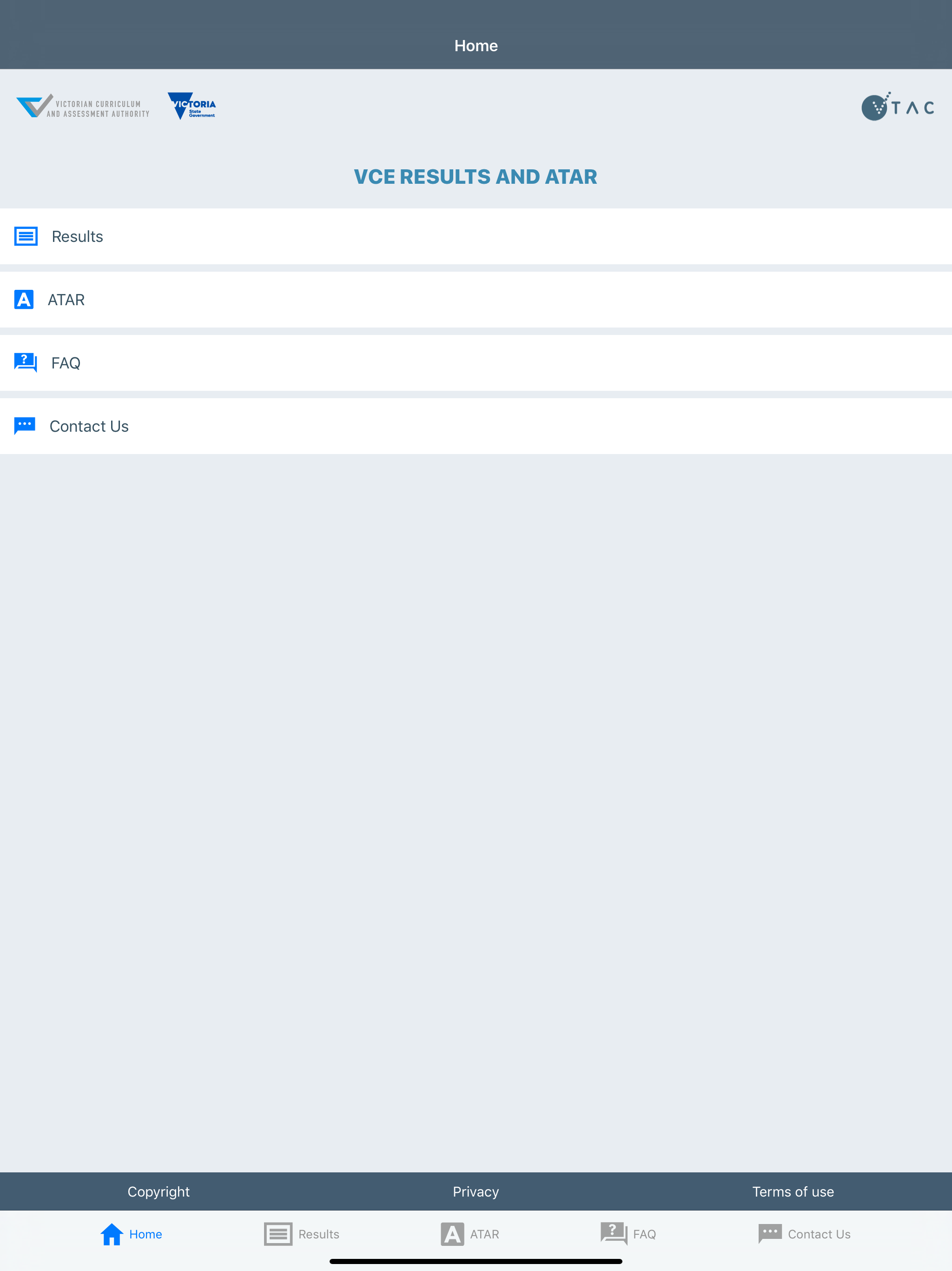 Results & ATAR screenshot 3