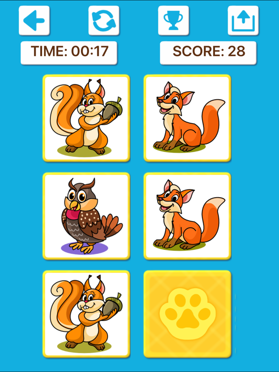Animal Memory Matching Games iPad screenshot