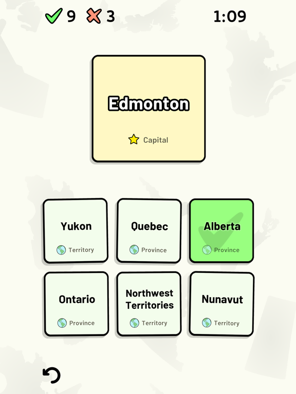 Canadian Provinces & Ter. Quiz iPad screenshot 5 - Education app