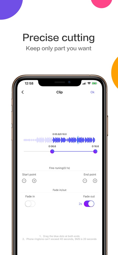 Ringtones Maker - the ring app - Clip & Refine Audio