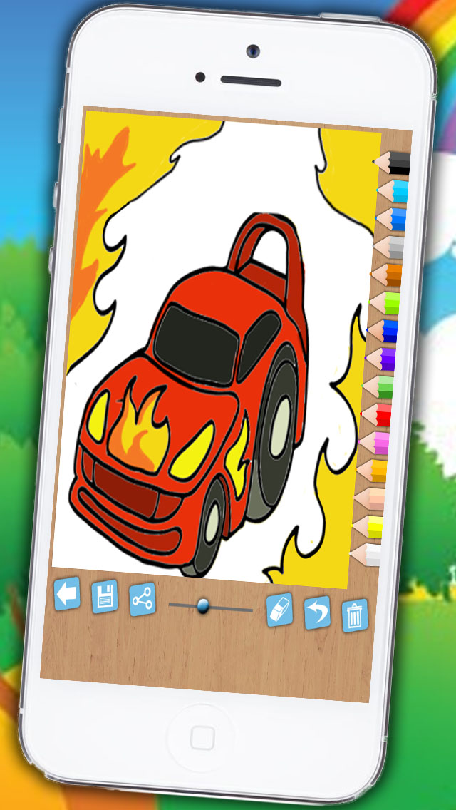 Magic Cars Coloring Book Game