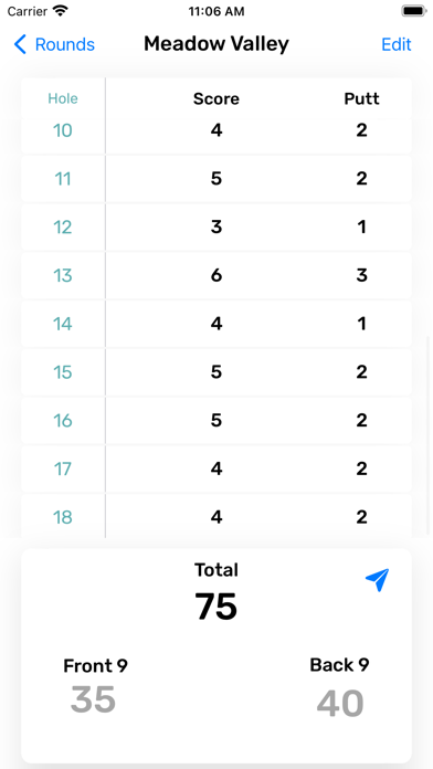 My Easy Golf Scorecard Screenshot