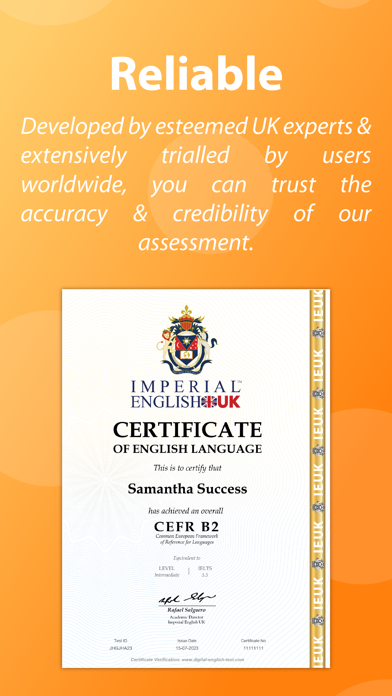 Imperial English Test Screenshot