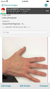 Veradigm EHR Clinical Images screenshot