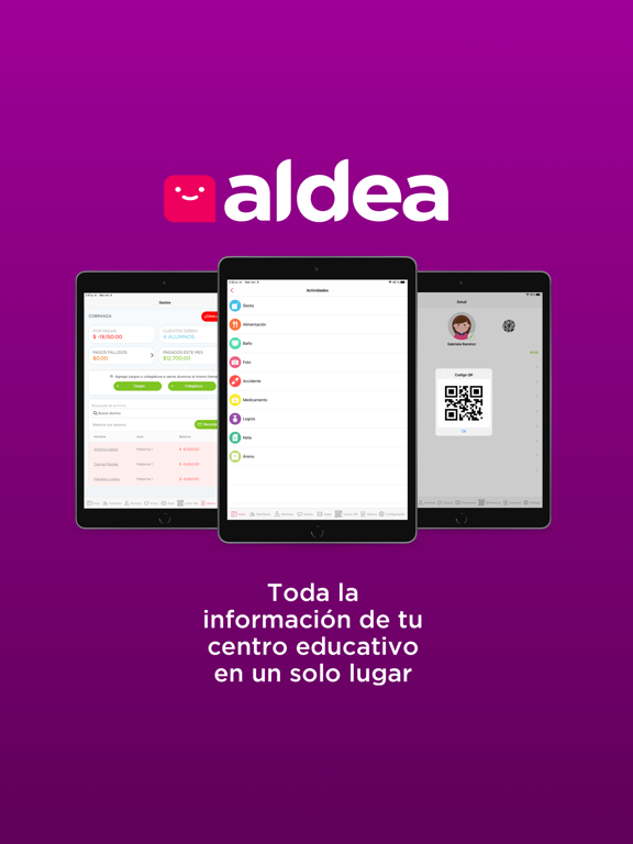Aldea: Administra tu kinder iPad screenshot 1