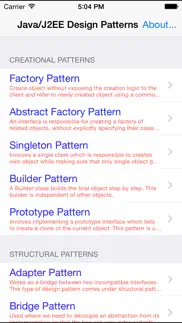 design patterns for java/j2ee iphone screenshot 1