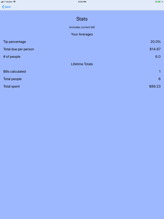 Bill Slicer - Tip and Split iPad screenshot 4 - Utilities app