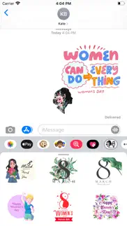 strong women's day stickers iphone screenshot 1