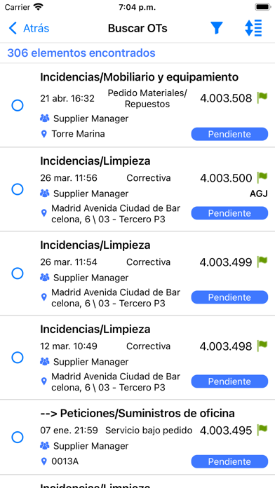 Fama Orden de Trabajo Screenshot