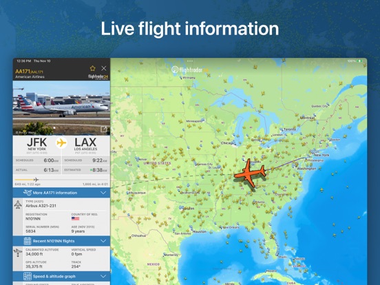 Flightradar24 | Flight Tracker iPad app afbeelding 3