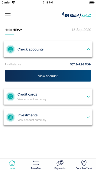 Banca Mifel Screenshot