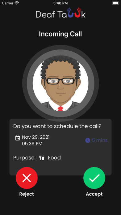 Deaftawk Interpreter Screenshot