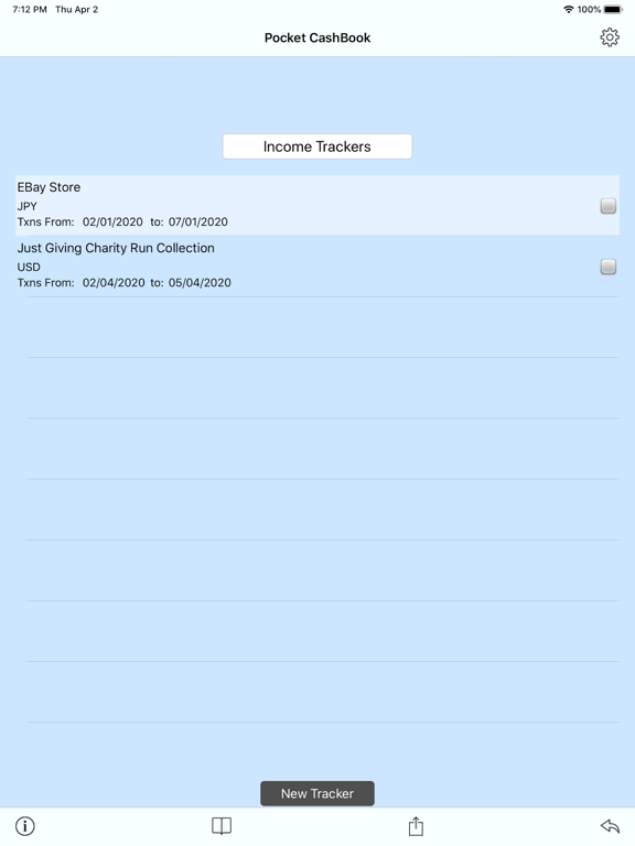 Pocket CashBook iPad screenshot 9 - Finance app