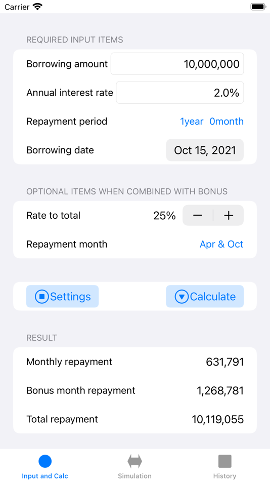 #1. Simple-model Loan Calculator (iOS) 由: RYUICHIROU SHIMONO
