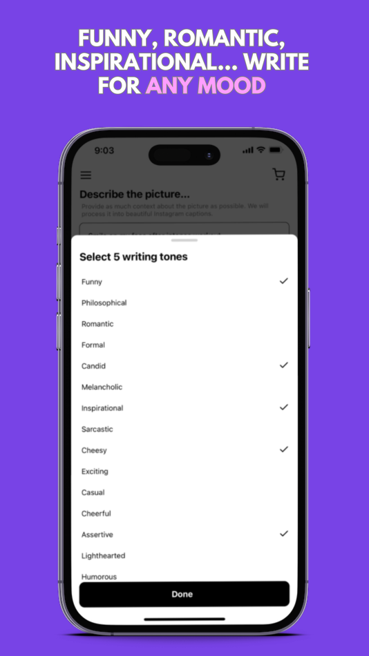 #5. Caption AI: Instagram captions (iOS) 由: Shubhnik Singh