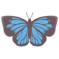 Pop and chic butterfly sticker logo