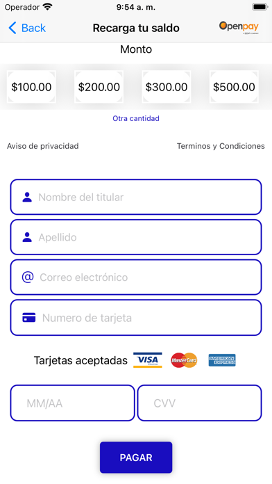 Cashless Estadios Screenshot