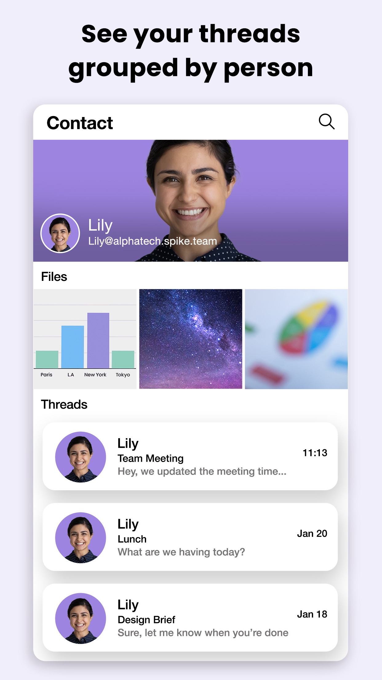 Screenshot do app Spike: Email & Team Chat