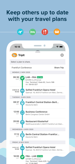 ‎TripIt: Travel Planner Screenshot