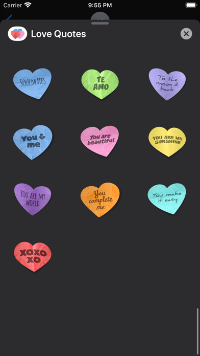 Love Quotes Stickers Screenshot