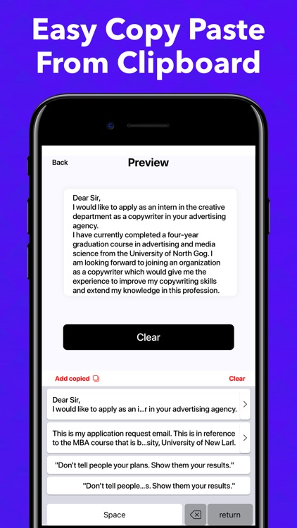 Copy and Paste Custom Keyboard