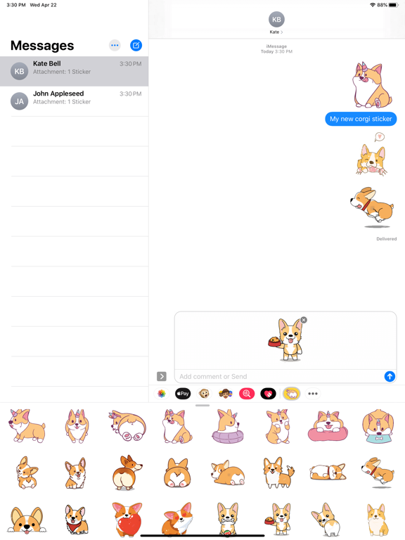 Screenshot #6 pour Rainbow Corgi Stickers