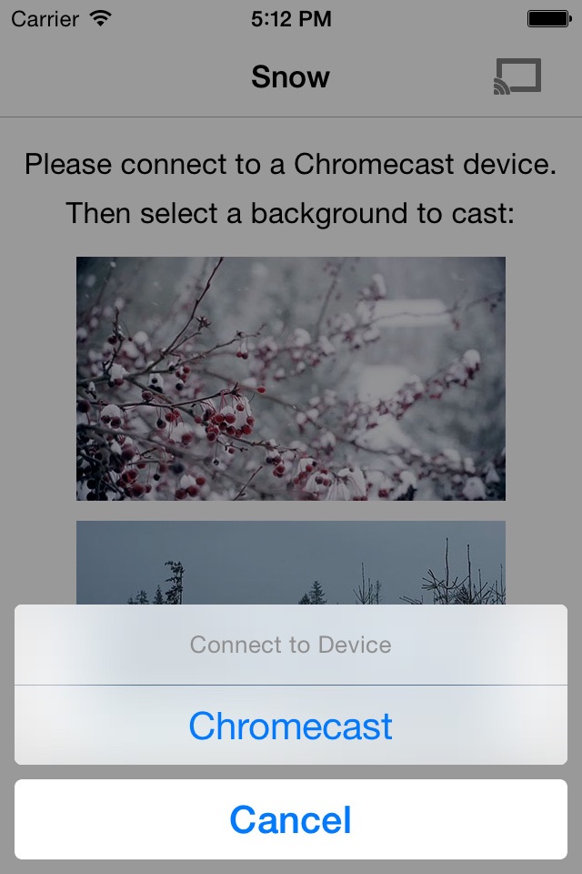 Snowfall on TV for Chromecast screenshot 2