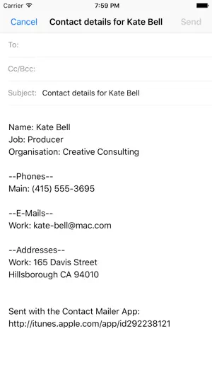 Contact Mailer screenshot 4
