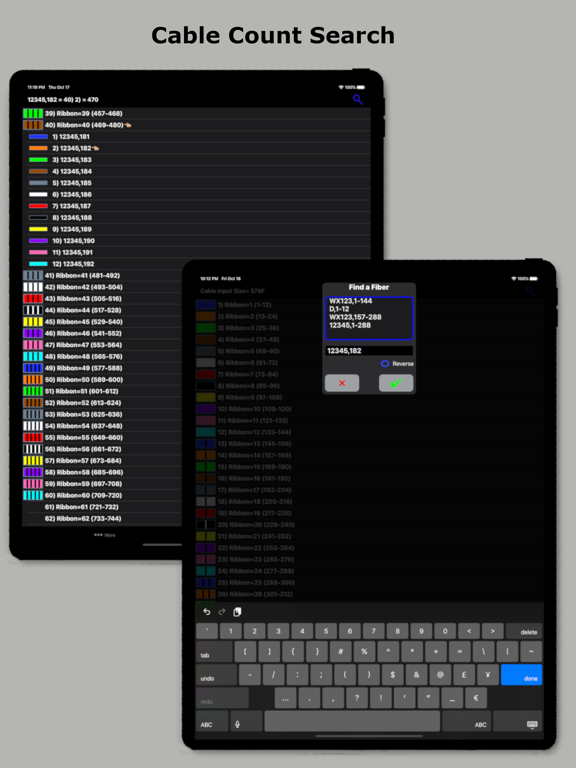 Fiber Optic Color Code iPad screenshot 4 - Utilities app