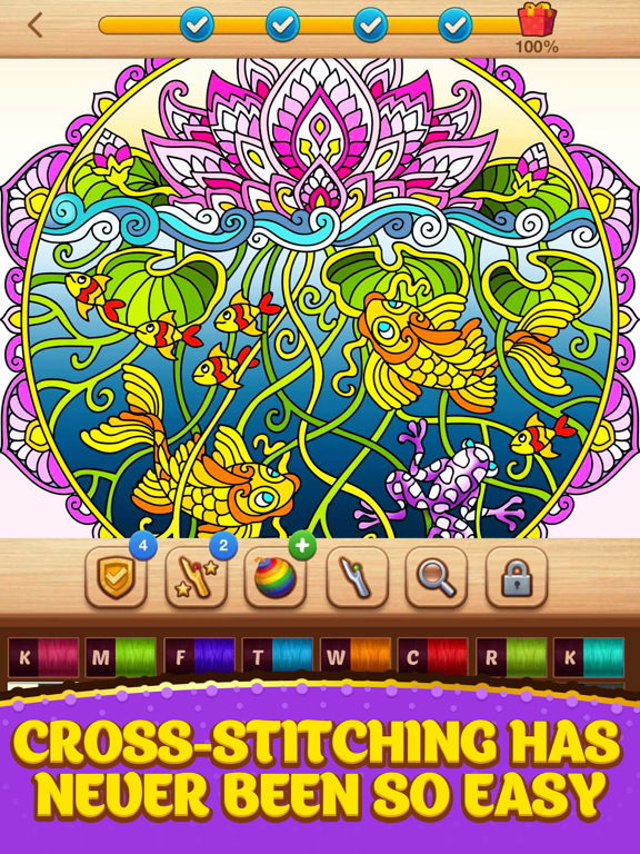 Screenshot #5 pour Cross Stitch Coloring Mandala