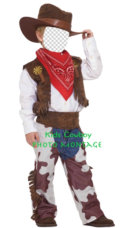 Kids Cowboy Photo Montage