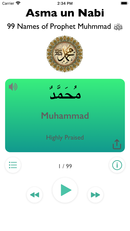 #1. Asma un Nabi - 99 Prophet SAW (iOS) 게시자: Toseefhusen Khilji