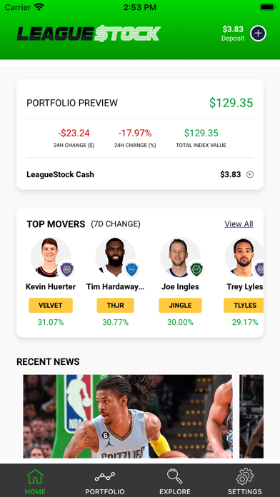 LeagueStock Screenshot