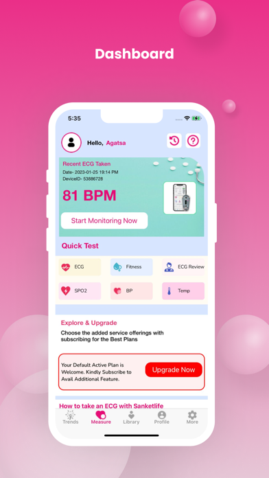 Screenshot #1 pour Sanket Life-ECG,Stress,Fitness