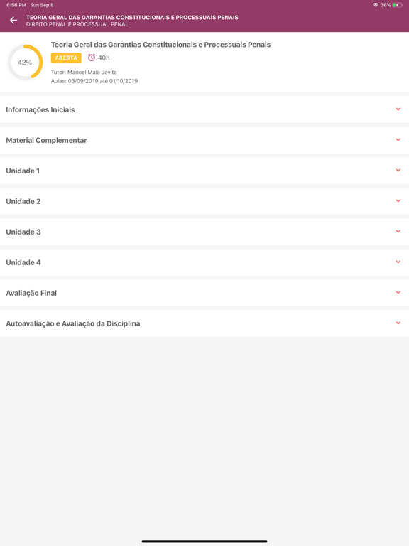 Portal do Aluno iPad screenshot 4 - Education app