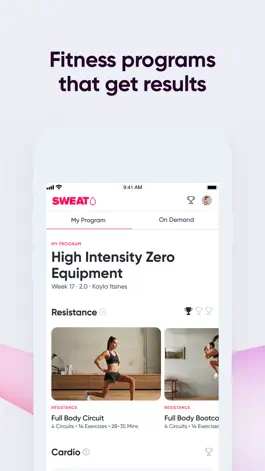 Game screenshot Sweat: Fitness App For Women apk