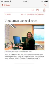 Vikebladet Vestposten eAvis iphone bilder 2