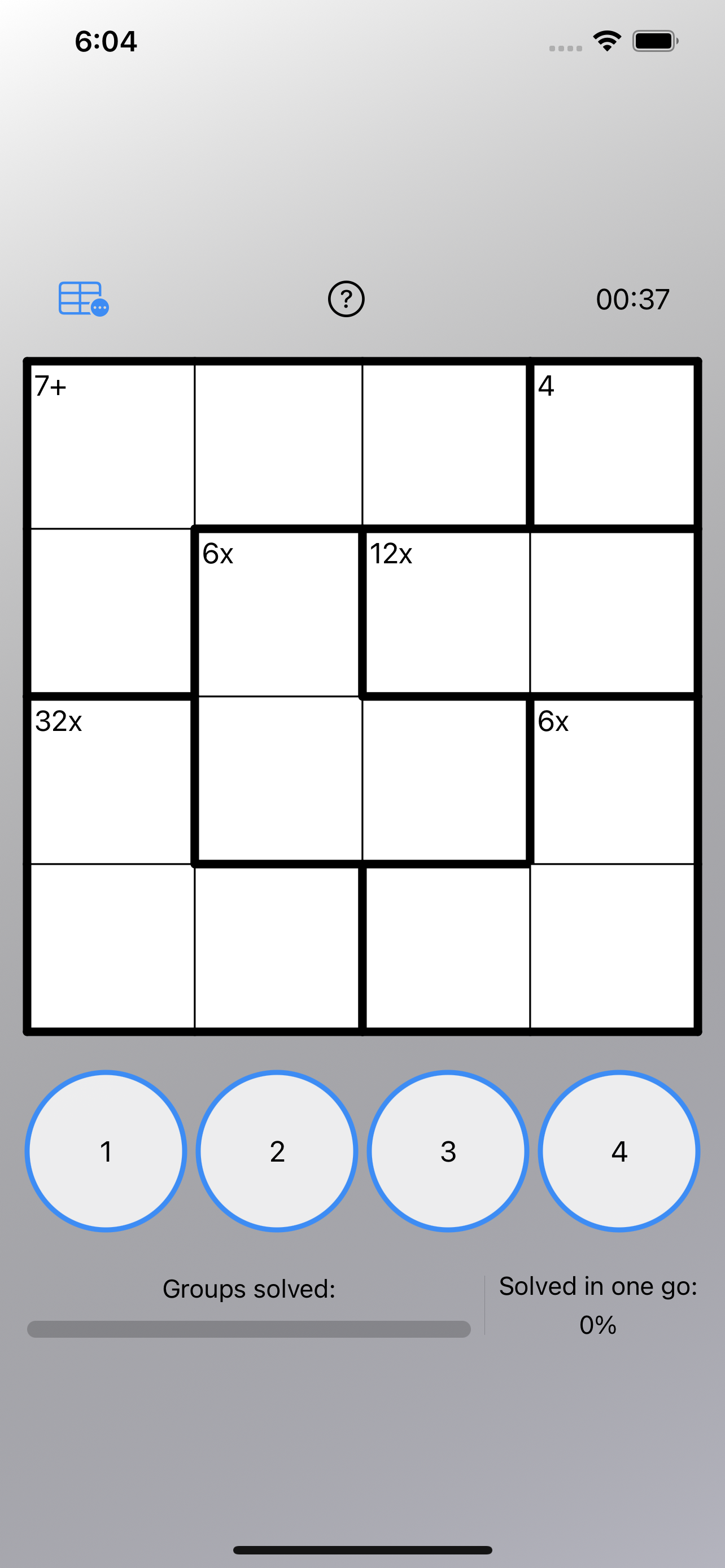 Calcudoku Puzzle