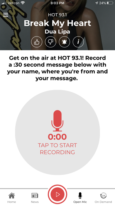 Hot 93.1 Screenshot