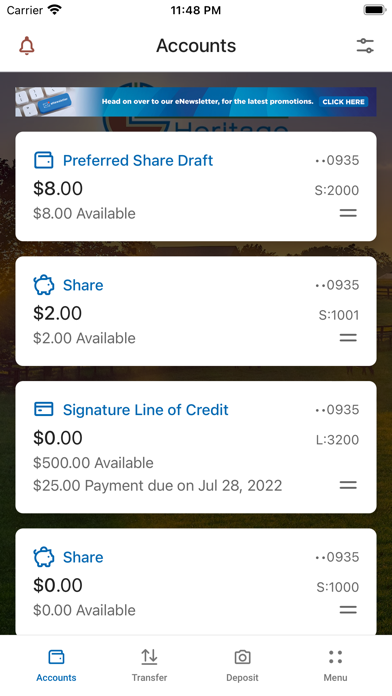Members Heritage CU Screenshot