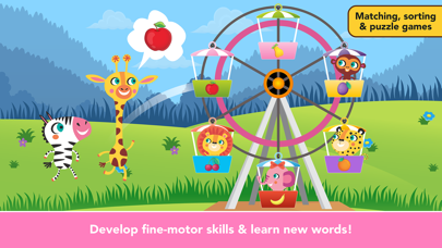 Abby Monkey Baby Bubble School Flash Cards Learning Games for Toddler Kids and Preschool Explorers with Vehicles, Animals and more screenshot 5
