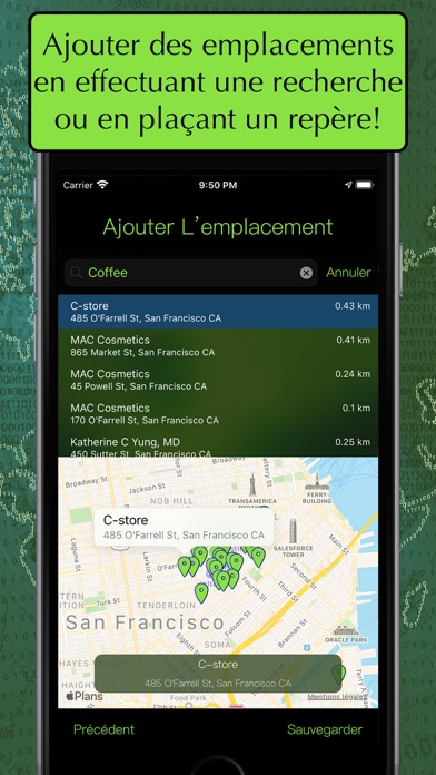 Screenshot #2 pour MapIt - Mapper Plusieurs Lieux