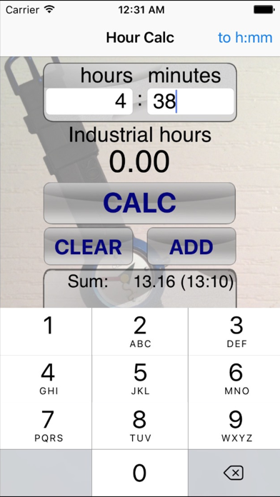 Screenshot #1 pour Hour Calc
