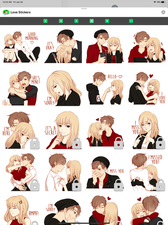 Love Stickers ⋆ iPad screenshot 4 - Stickers app