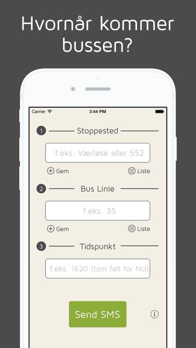 Hvornår kommer bussen? Screenshot